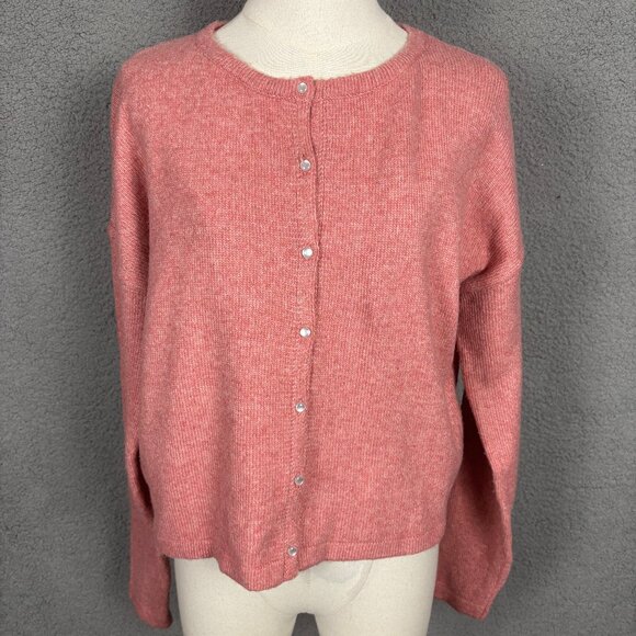 And Now This Women's Button-Down Dropped-Shoulder Cardigan Sweater Sm.Terracotta - Picture 1 of 16